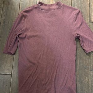 A New Day mock neck ribbed tee size small